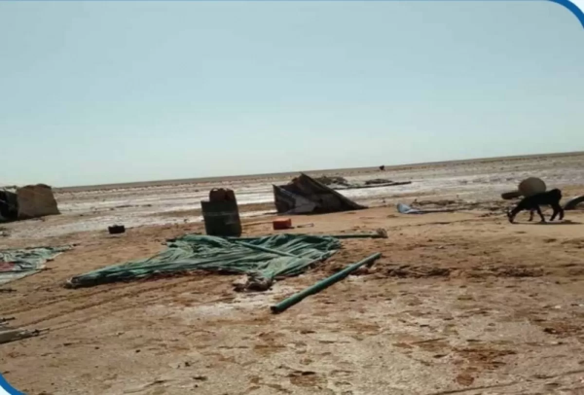 تقرير حكومي: تضرر 5 آلاف أسرة نازحة بسبب المنخفض الجوي في ثمان محافظات