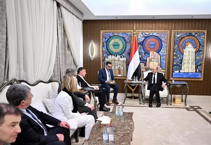 الرئيس العليمي يدعو الاتحاد الأوروبي إلى الانضمام للضغوط القصوى ضد الحوثيين