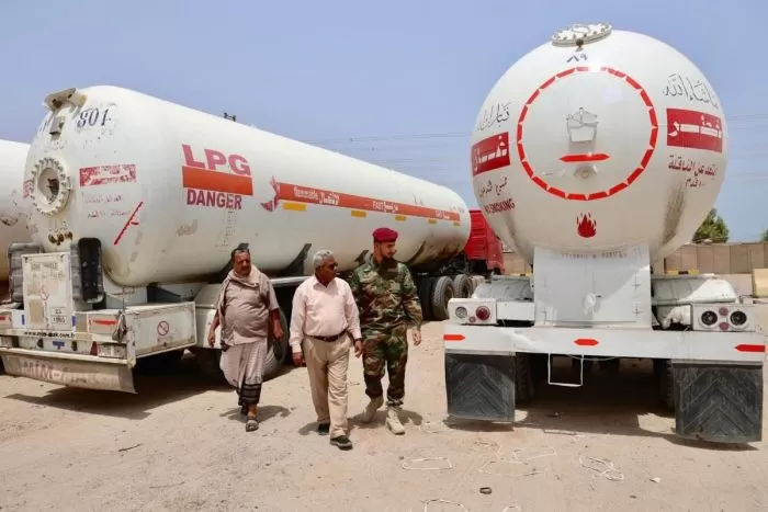 أمن لحج يُحبط تهريب ثلاث مقطورات غاز كانت في طريقها إلى الحوثيين