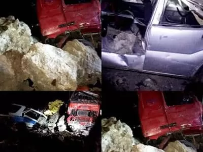 انهيار صخري في ذمار ووفاة طفلين بالمحويت جراء الأمطار الغزيرة