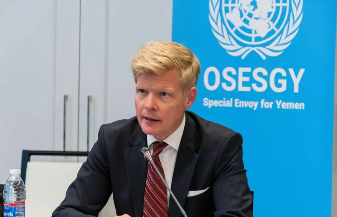 غروندبرغ يؤكد ضرورة تحييد اليمن عن التصعيد الإقليمي والحفاظ على مسار السلام